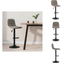 Tabouret de bar Gris clair Velours - Tabouret De Bar - Tabouret De Comptoir - Chaise De Bar - Fauteuil De Bar - Siège Pivotant
