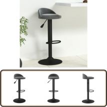 Tabouret de bar Gris foncé Velours - Tabouret De Bar - Tabouret De Comptoir - Chaise De Bar - Fauteuil De Bar - Meuble Bar