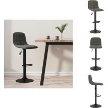 Tabouret de bar Gris foncé Velours - Tabouret De Bar - Tabouret De Comptoir - Chaise De Bar - Fauteuil De Bar - Siège Pivotant