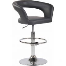 Tabouret de bar Jaen en tissu ou similicuir Gris Similicuir