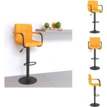 Tabouret de bar Jaune moutarde Tissu - Tabouret De Bar - Tabourets De Bar - Chaise De Comptoir - Chaises De Comptoir