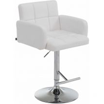 Tabouret de fauteuil avec un siège rembourré et matelassé différentes couleurs colore : Blanc