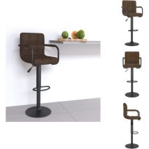 Tabouret de bar Marron Tissu - Tabouret De Bar - Tabourets De Bar - Chaise De Comptoir - Chaises De Comptoir