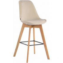 Tabouret de bar Metz en velours Crème Nature