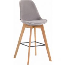 Tabouret de bar Metz en velours Gris Nature