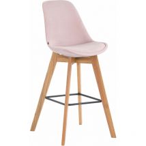 Tabouret de bar Metz en velours Rose Nature