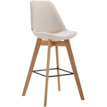 Tabouret de Metz tissu blanc Crème Nature