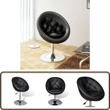 Tabouret de bar Noir Similicuir - Chaise De Bar - Tabouret De Bar - Chaise Chesterfield - Chaise Moderne - Chaise Confortable