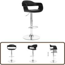 Vidaxl - Tabouret de bar Noir Similicuir - Chaise De Bar - Tabouret De Bar - Chaise De Comptoir - Fauteuil De Bar - Meuble Bar