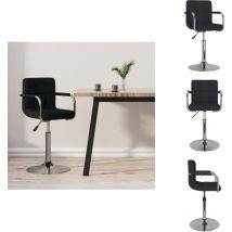 Tabouret de bar Noir Tissu - Tabouret De Bar - Tabourets De Bar - Chaise De Comptoir - Chaises De Comptoir