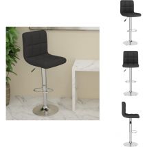 Tabouret de bar Noir Tissu - Tabouret De Bar - Tabourets De Bar - Chaise De Comptoir - Chaises De Comptoir