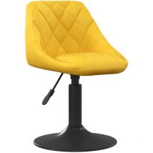 Vidaxl - Tabouret de bar Jaune moutarde Velours