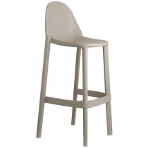 Scab - Tabouret design, Tabouret de bar Piu 65cm Taupe en Plastique design