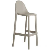Scab - Tabouret design, Tabouret de bar Piu Taupe en Plastique design