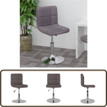 Tabouret de bar pivotant Taupe Tissu - Tabouret De Bar - Tabouret Pivotant - Chaise De Comptoir - Chaise Bar - Meuble Salon