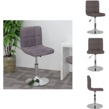 Tabouret de bar pivotant Taupe Tissu - Tabouret De Bar - Tabouret Pivotant - Chaise De Comptoir - Chaise Bar - Meuble Salon