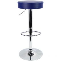 Tabouret de Bar Réglable en Hauteur Rotatif Spa Tabouret de Travail Tabouret de Bureau en Cuir synthétique Bleu