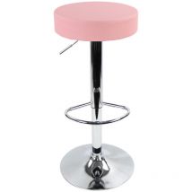 Tabouret de Bar Réglable en Hauteur Rotatif Spa Tabouret de Travail Tabouret de Bureau en Cuir synthétique Rose