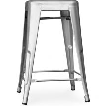 Tabouret de bar - Design industriel - 60cm - Nouvelle édition - Stylix Acier
