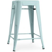 Tabouret de bar - Design industriel - 60cm - Nouvelle édition - Stylix Vert pâle