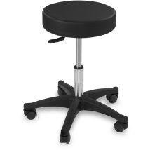PhySA – Tabouret Aversa Noir – Hauteur réglable, Acier, Cuir synthétique – Mobilier d'intérieur