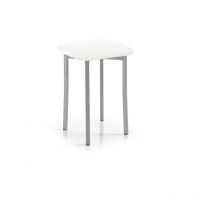 Fanmuebles - Tabouret de cuisine bas Sonia 33 x 47 x 33 cm Revêtement : Similicuir blanc