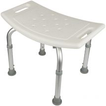 Skecten - Tabouret de Douche, 150kg, 43-60.5cm, Réglable en Hauteur sur 6 Niveaux, pour les Personnes Handicapées, Agées et Invalides, Pieds