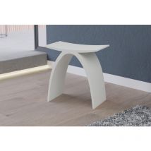 Bernstein - Tabouret de douche Siège baignoire antidérapant, Chaise salle de bain waterproof fonte minérale - 43x23,5cm - PB4001