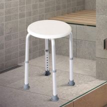 Hofuton Siège, tabouret de douche rond réglable en hauteur - Blanc