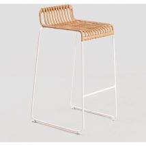 Tabouret de jardin haut en rotin synthétique (77,5 cm) Aroa Sklum 75 cm Blanc
