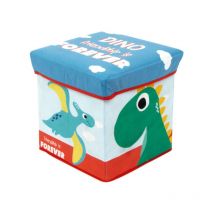 Tabouret de rangement cube - Dinosaures