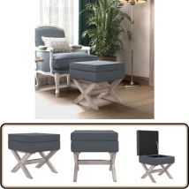 Tabouret de rangement Gris foncé 45x45x49 cm Velours - Tabouret De Rangement - Tabouret Coffre - Banc Ottoman - Mobilier De Salon - Chaise Pouf
