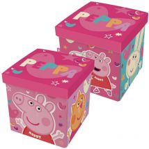 Tabouret de rangement cube Peppa Pig