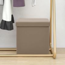 Torana - Tabouret de rangement pliable Cappuccino pvc