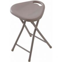 Feridras - Tabouret de salle de bain pliant de couleur gris tourterelle 868006 Tortora