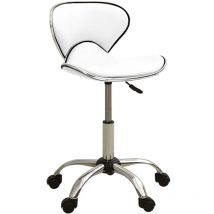 Tabouret de salon et spa Blanc Similicuir