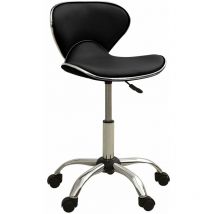Tabouret de salon et spa Noir Similicuir vidaXL84205