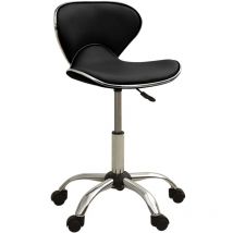 Tabouret de salon et spa Noir Similicuir