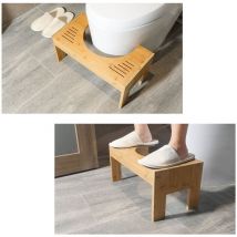 Tabouret de toilettes en bois Tabouret de toilettes pour adultes Tabouret de toilettes en bambou
