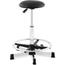 Helloshop26 - Tabouret de travail 120 kg hauteur réglable de 530 - 800 mm noir