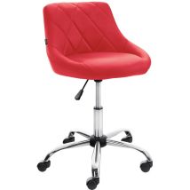 Tabouret de travail du Lazio en peau rouge et fausse