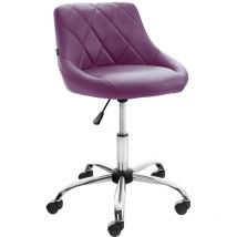 Tabouret de travail du Lazio en peau violette et fausse peau