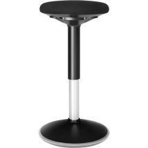 Tabouret Dynamique, Tabouret Assis Debout, Siège de Travail Rotatif à 360°, Ergonomique, Hauteur réglable 56-81 cm, Montage Facile, Noir