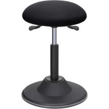 Songmics - Tabouret Ergonomique, Siège de Travail Rotatif à 360°, Tabouret Assis Debout, Hauteur réglable 50-70 cm, avec Patin antidérapant, OSC01BK