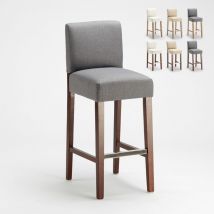 Tabouret en bois de bar et cuisine style Henriksdal Comfort xl - Gris