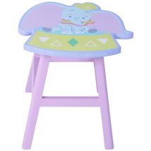 Tabouret en bois rose et gris – Dumbo