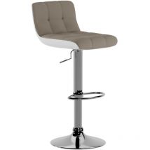 Argonauta - Kurt - Tabouret en éco-cuir gris - Lot de 2 pcs