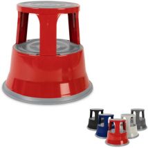 Casa Pura - Tabouret en rouleau Patte d'éléphant Acier T1 Rouge