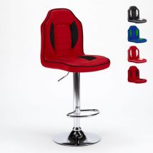 Superstool - Tabouret chaise gaming et bar en similicuir Design Racing - Rouge 2