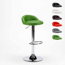 Superstool - Tabouret haut de bar et cuisine en similicuir chromé Baltimora - Vert